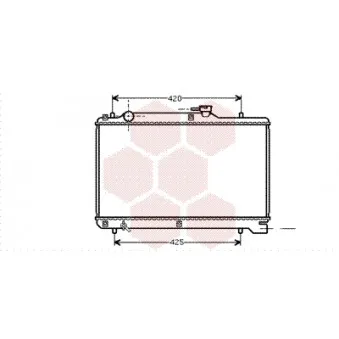 Radiateur, refroidissement du moteur VAN WEZEL 52002041