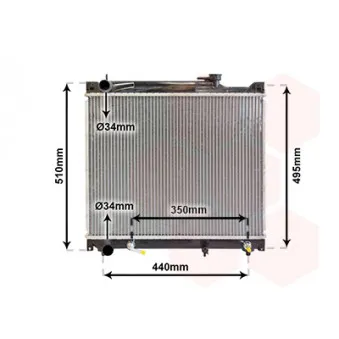 Radiateur, refroidissement du moteur VAN WEZEL 52002047