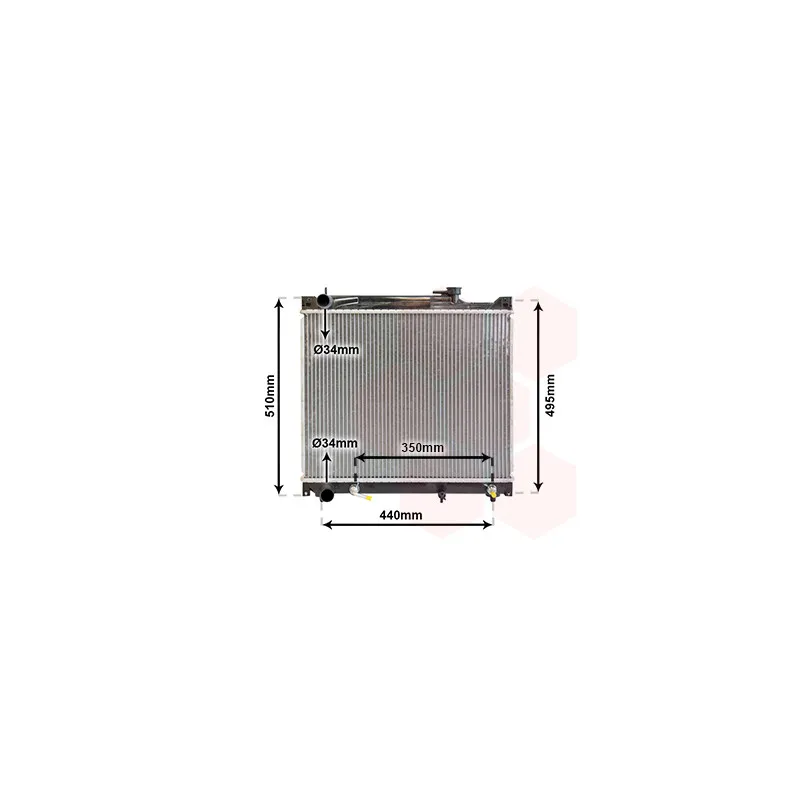Radiateur, refroidissement du moteur VAN WEZEL 52002047