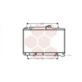 Radiateur, refroidissement du moteur VAN WEZEL 52002048