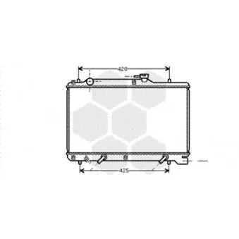 Radiateur, refroidissement du moteur VAN WEZEL 52002049