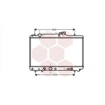 Radiateur, refroidissement du moteur VAN WEZEL 52002051