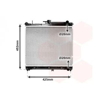 Radiateur, refroidissement du moteur VAN WEZEL 52002055