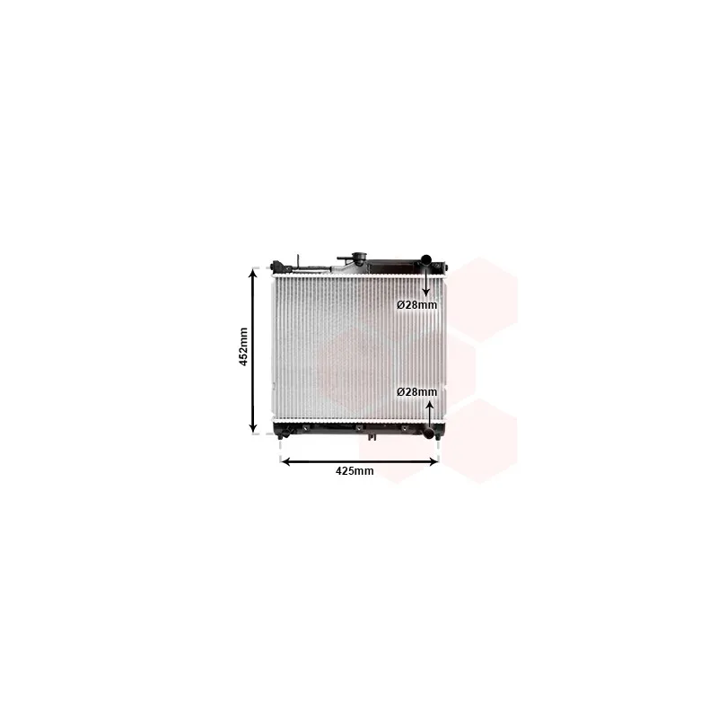 Radiateur, refroidissement du moteur VAN WEZEL 52002055