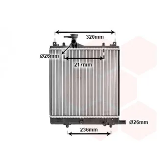 Radiateur, refroidissement du moteur VAN WEZEL