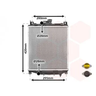 Radiateur, refroidissement du moteur VAN WEZEL 52002059
