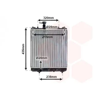 Radiateur, refroidissement du moteur VAN WEZEL 52002061