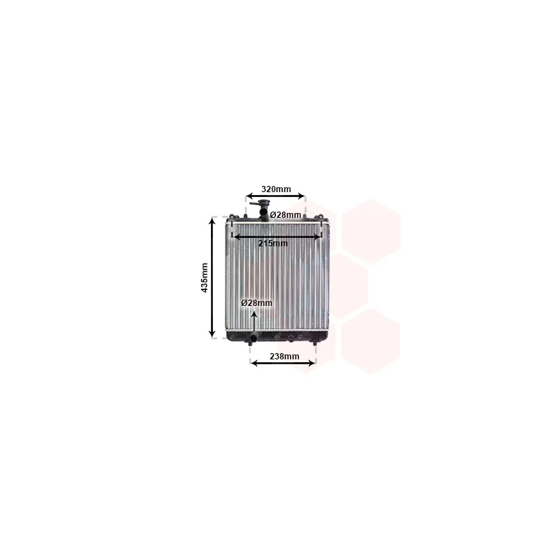 Radiateur, refroidissement du moteur VAN WEZEL 52002061