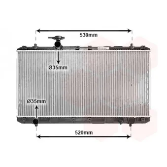 Radiateur, refroidissement du moteur VAN WEZEL 52002062