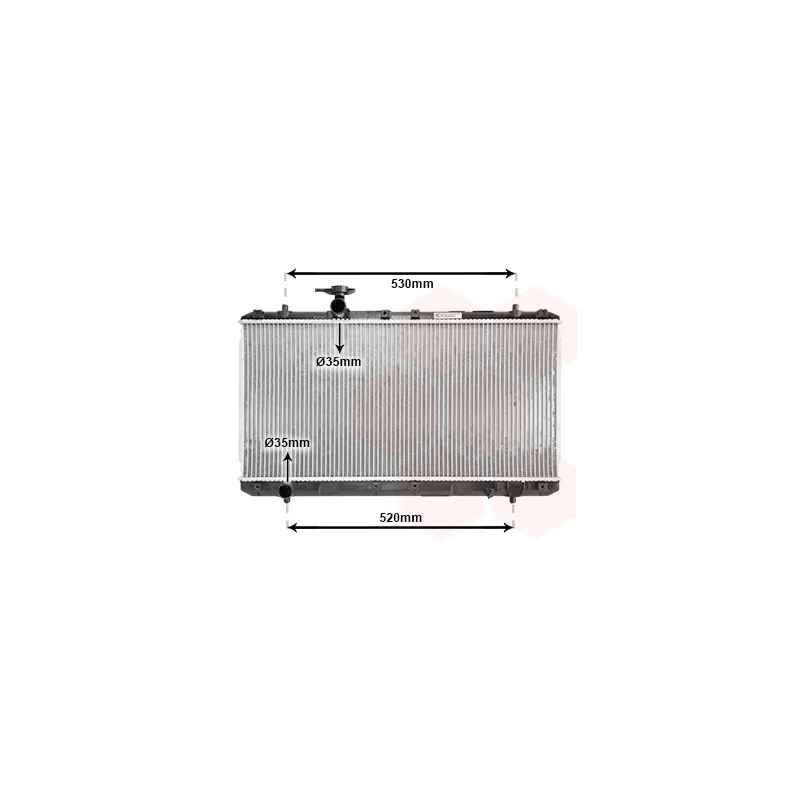 Radiateur, refroidissement du moteur VAN WEZEL 52002062