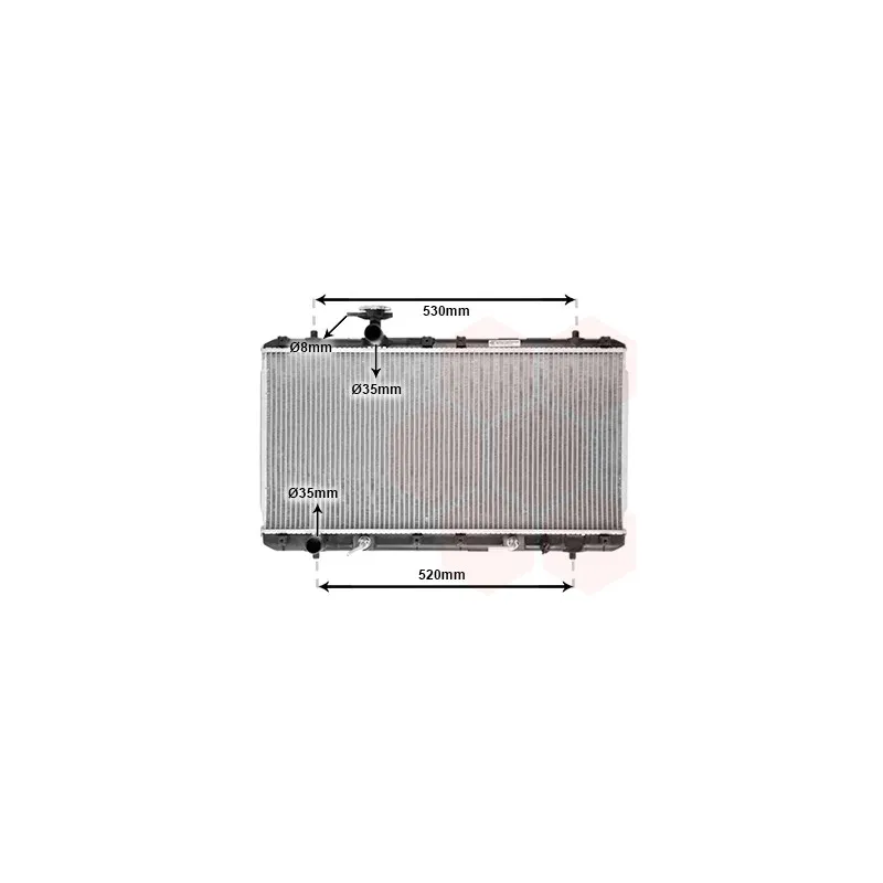 Radiateur, refroidissement du moteur VAN WEZEL 52002063