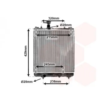 Radiateur, refroidissement du moteur VAN WEZEL