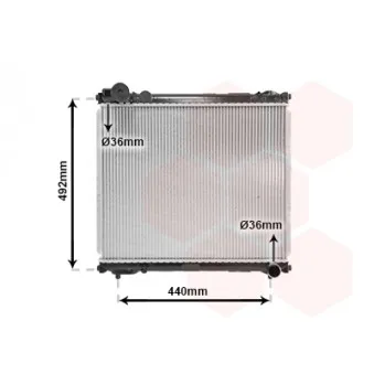 Radiateur, refroidissement du moteur VAN WEZEL 52002065