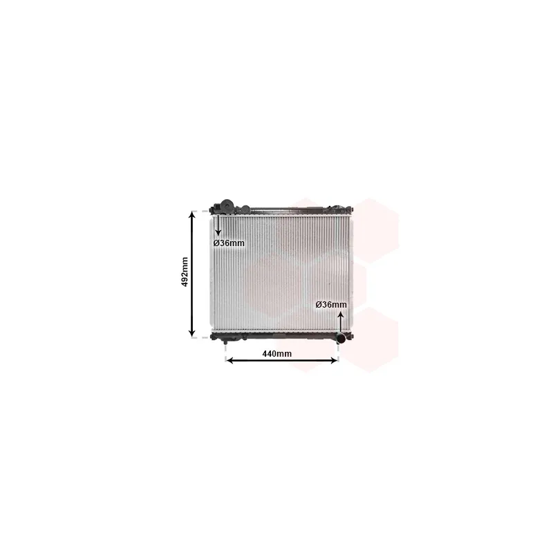 Radiateur, refroidissement du moteur VAN WEZEL 52002065