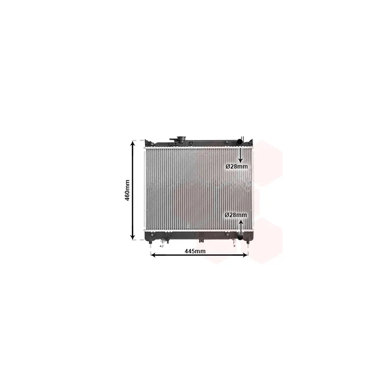 Radiateur, refroidissement du moteur VAN WEZEL 52002071