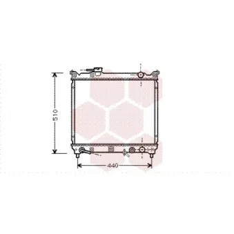 Radiateur, refroidissement du moteur VAN WEZEL 52002072