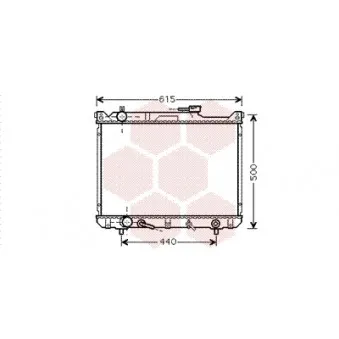 Radiateur, refroidissement du moteur VAN WEZEL 52002073