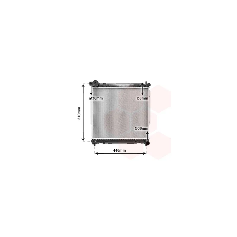 Radiateur, refroidissement du moteur VAN WEZEL 52002074
