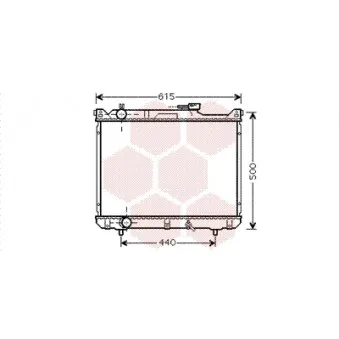 Radiateur, refroidissement du moteur VAN WEZEL 52002078