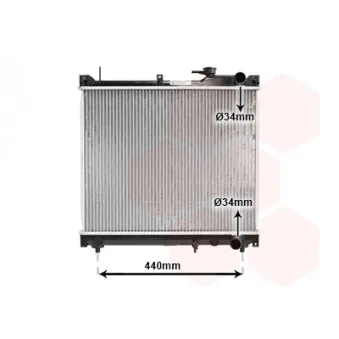 Radiateur, refroidissement du moteur VAN WEZEL 52002079