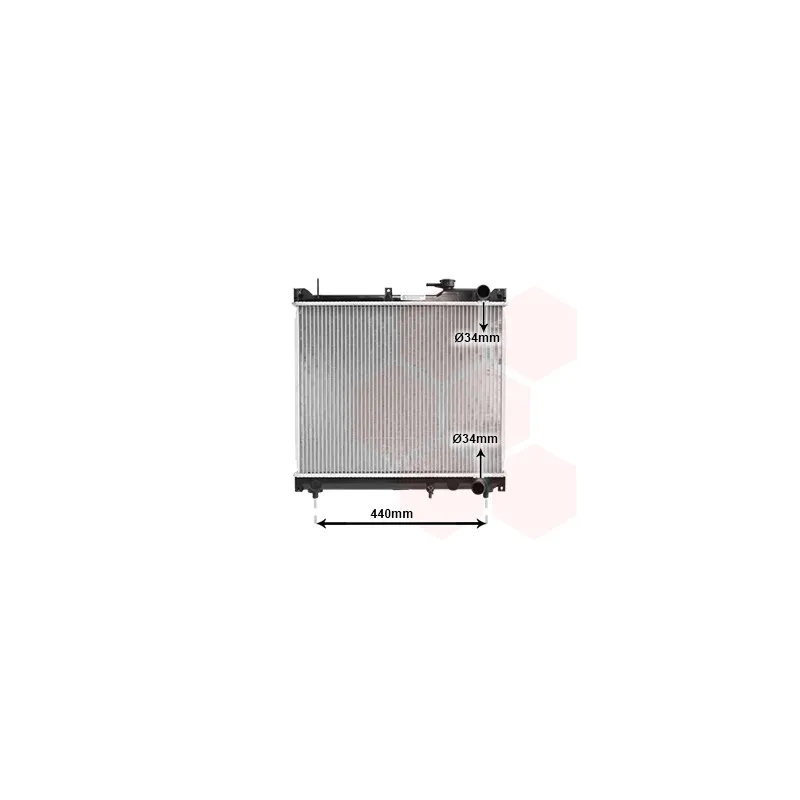 Radiateur, refroidissement du moteur VAN WEZEL 52002079