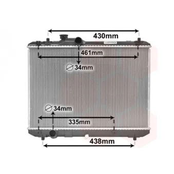 Radiateur, refroidissement du moteur VAN WEZEL 52002083