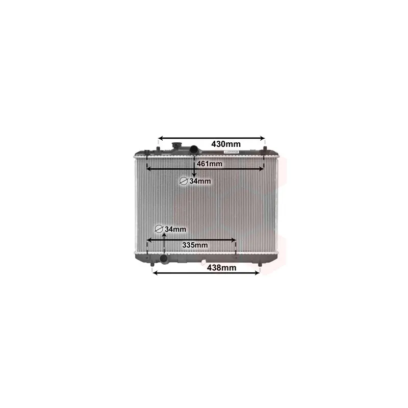 Radiateur, refroidissement du moteur VAN WEZEL 52002083