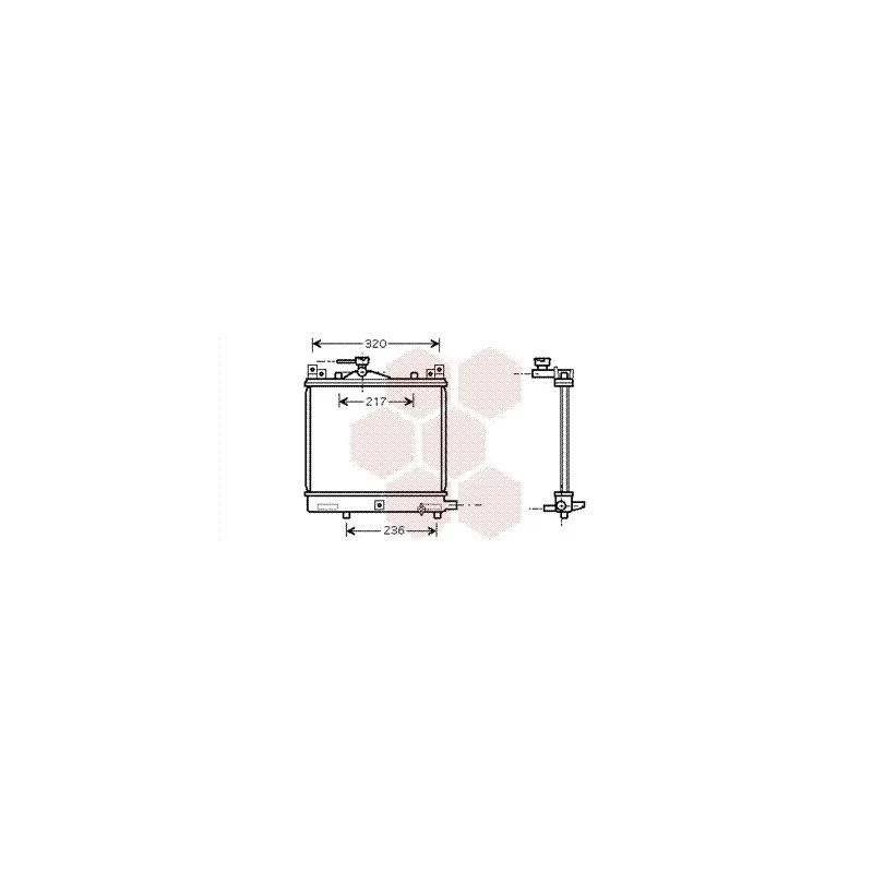 Radiateur, refroidissement du moteur VAN WEZEL 52002091