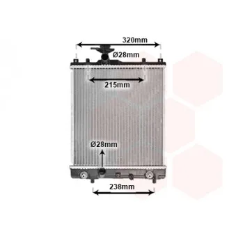 Radiateur, refroidissement du moteur VAN WEZEL 52002095