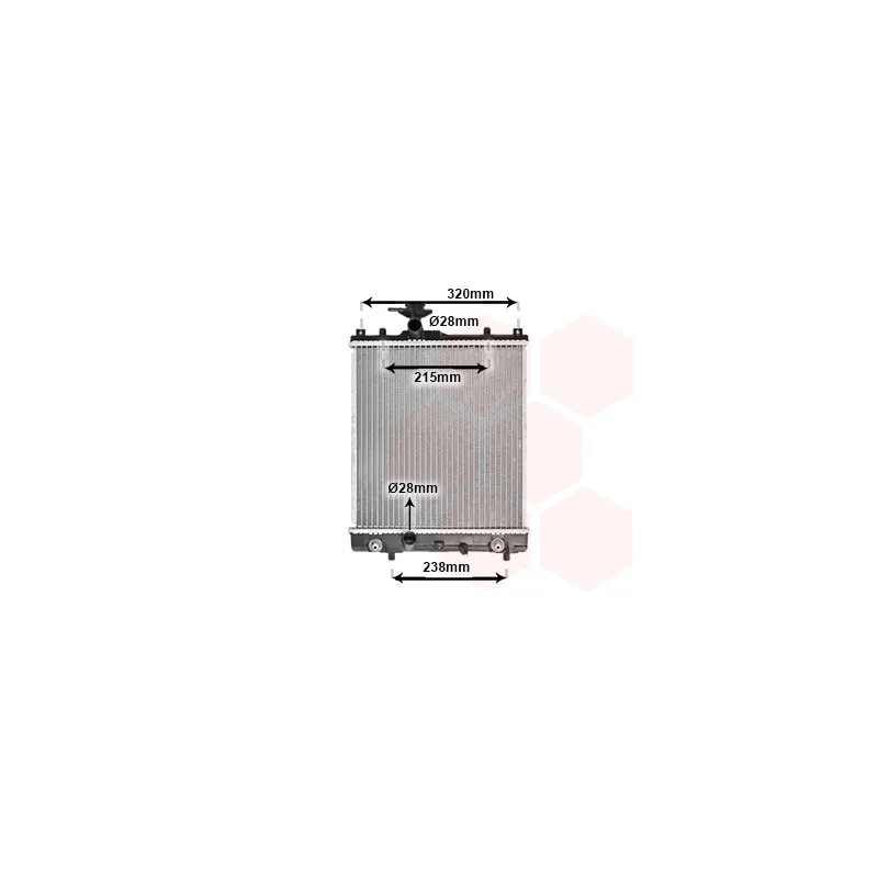 Radiateur, refroidissement du moteur VAN WEZEL 52002095