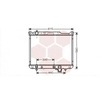 Radiateur, refroidissement du moteur VAN WEZEL 52002097