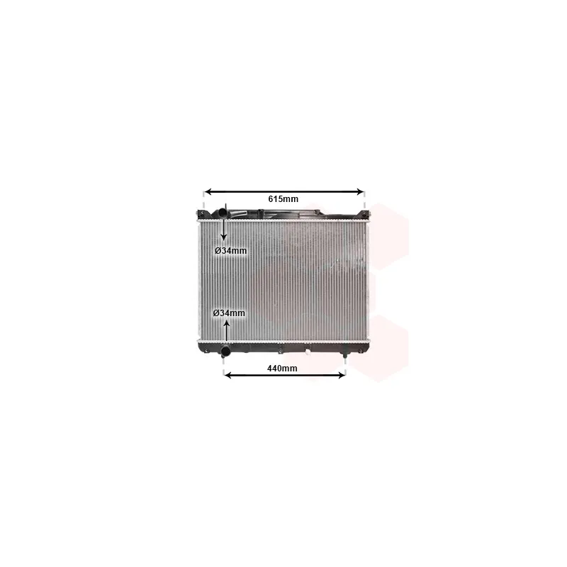 Radiateur, refroidissement du moteur VAN WEZEL 52002099