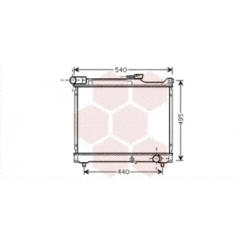 Radiateur, refroidissement du moteur VAN WEZEL 52002106