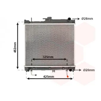 Radiateur, refroidissement du moteur VAN WEZEL 52002109
