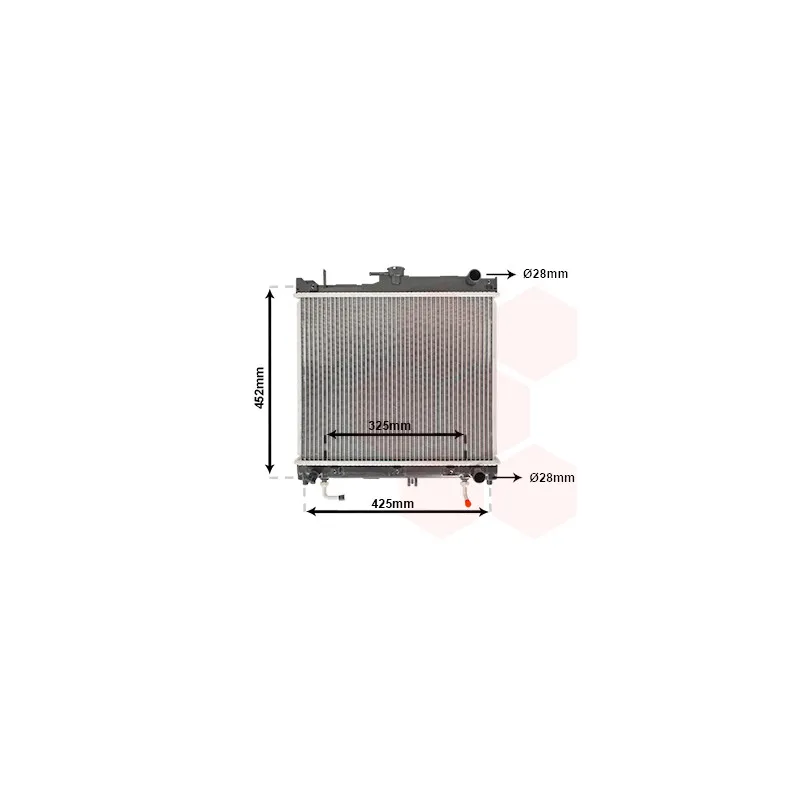 Radiateur, refroidissement du moteur VAN WEZEL 52002109