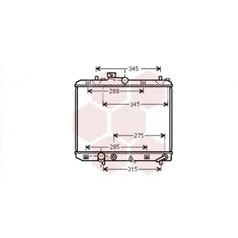 Radiateur, refroidissement du moteur VAN WEZEL 52002112