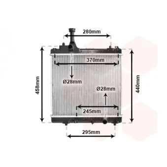 Radiateur, refroidissement du moteur VAN WEZEL 52002113