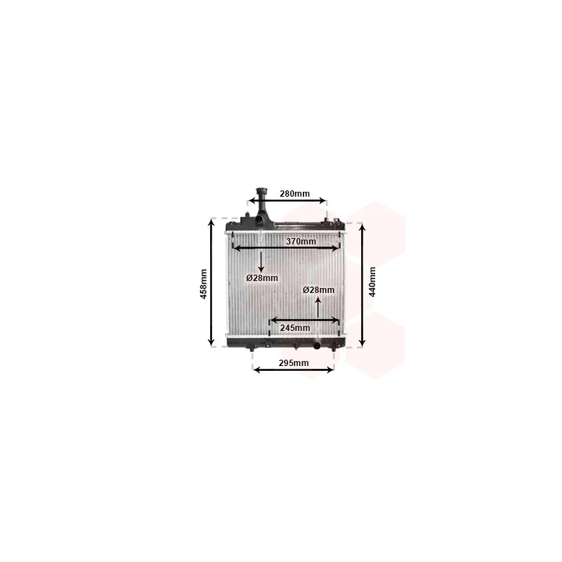 Radiateur, refroidissement du moteur VAN WEZEL 52002113