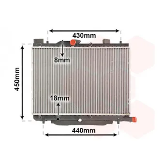 Radiateur, refroidissement du moteur VAN WEZEL 52002122