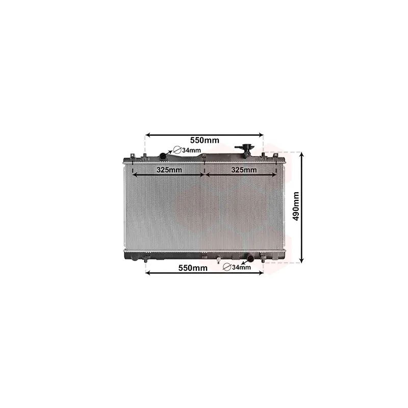 Radiateur, refroidissement du moteur VAN WEZEL 52002127