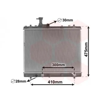 Radiateur, refroidissement du moteur VAN WEZEL 52002701