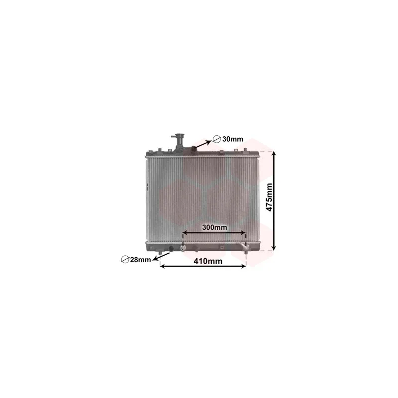 Radiateur, refroidissement du moteur VAN WEZEL 52002701