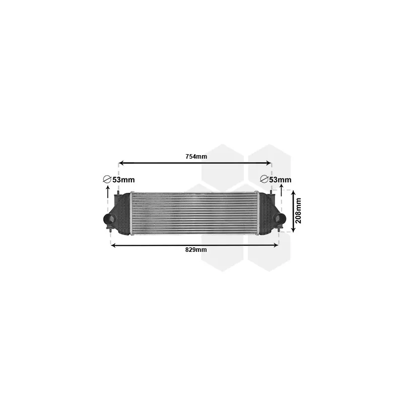 Intercooler, échangeur VAN WEZEL 52004134