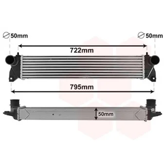 Intercooler, échangeur VAN WEZEL 52004701