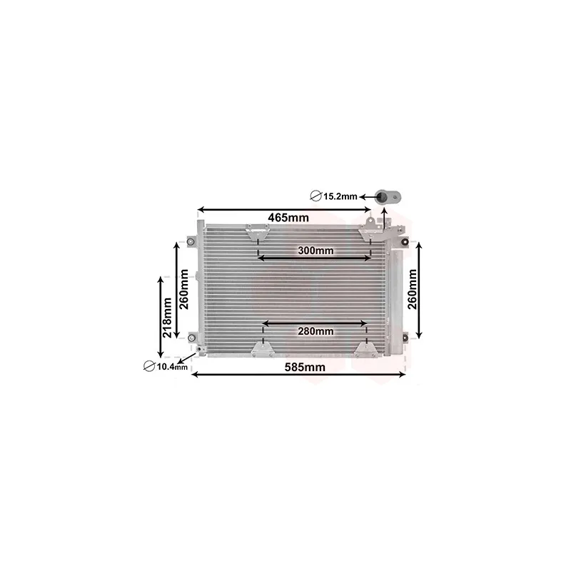 Condenseur, climatisation VAN WEZEL 52005075