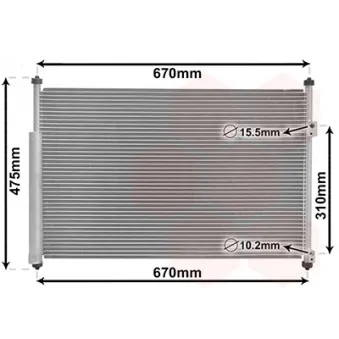 Condenseur, climatisation VAN WEZEL 52005108