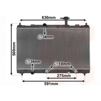 Radiateur, refroidissement du moteur VAN WEZEL 52012701