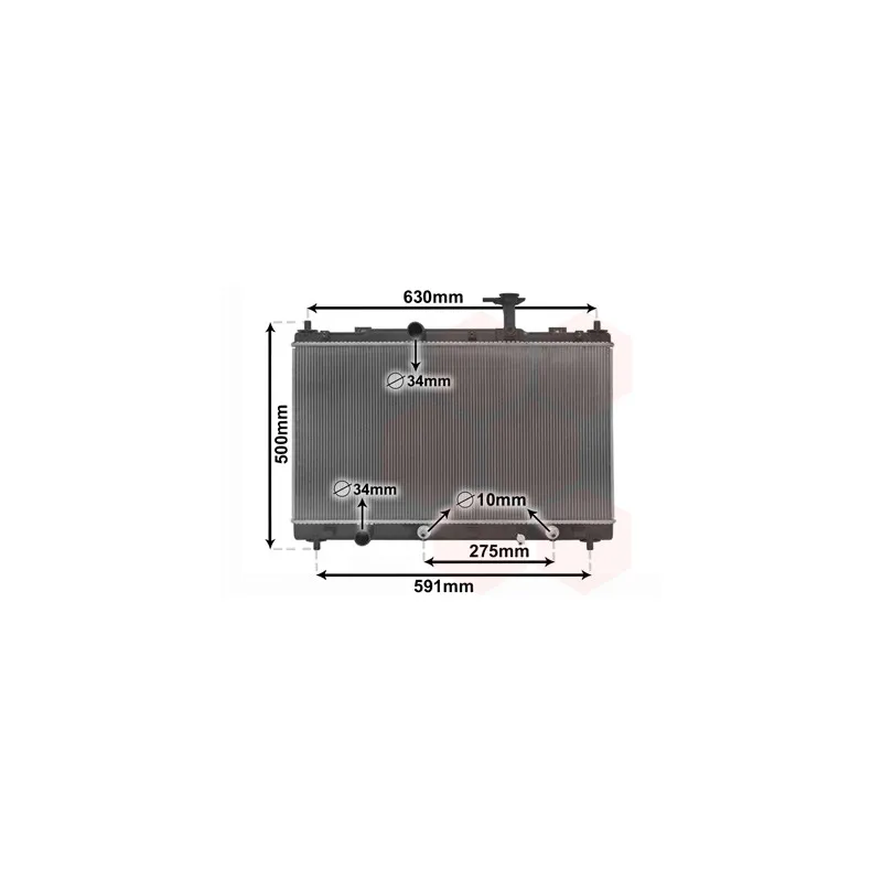 Radiateur, refroidissement du moteur VAN WEZEL 52012701
