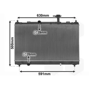 Radiateur, refroidissement du moteur VAN WEZEL 52012702