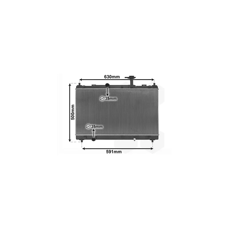Radiateur, refroidissement du moteur VAN WEZEL 52012702